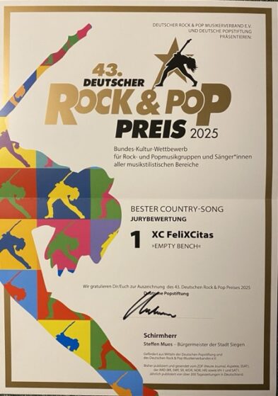 Deutscher Rock und Pop Preis 6